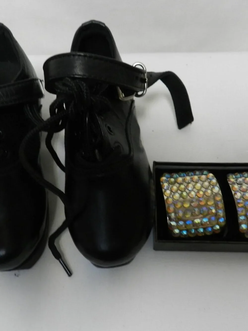 EEASE Irish Dance Leather shoes Handmade w/Buckles Toddler Girls Boy NEW Size 9